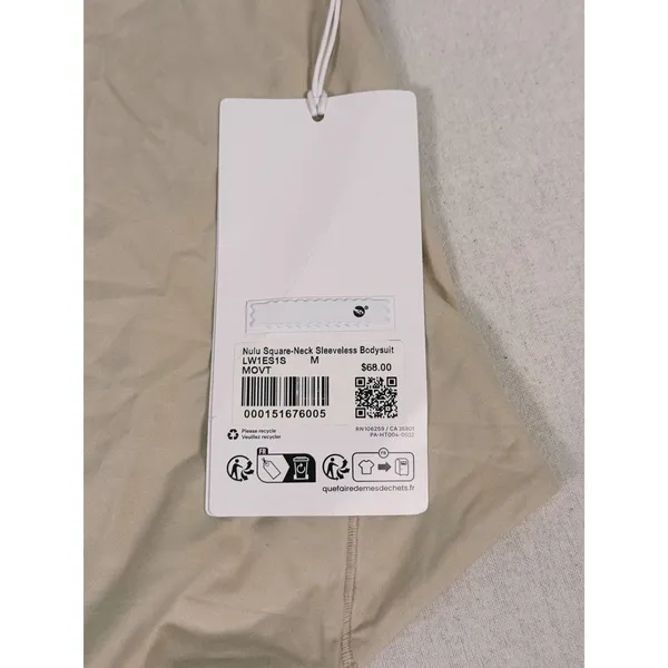 NWT Lululemon Wundermost Nulu Bodysuit Size M Riverstone Beige Neutral Layer - Image 7