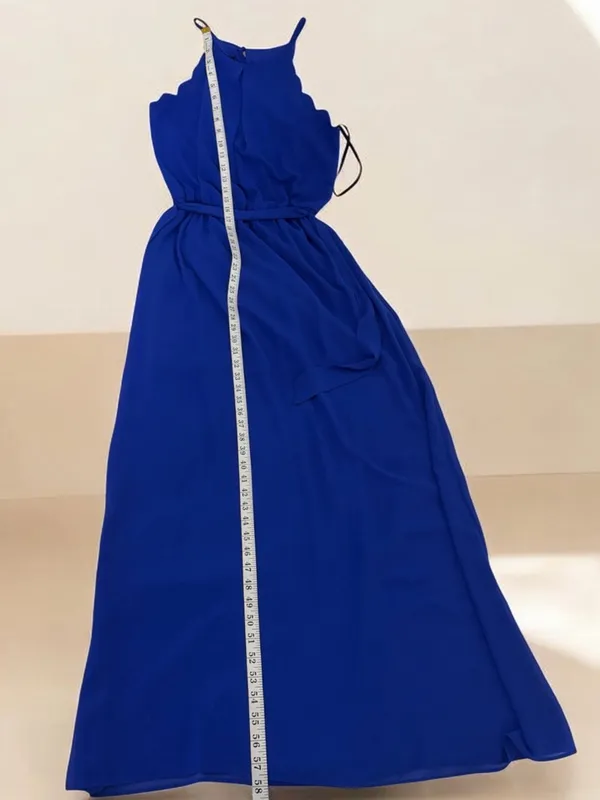 I.N. San Francisco Royal Blue Spaghetti Strap Maxi Dress - Image 4