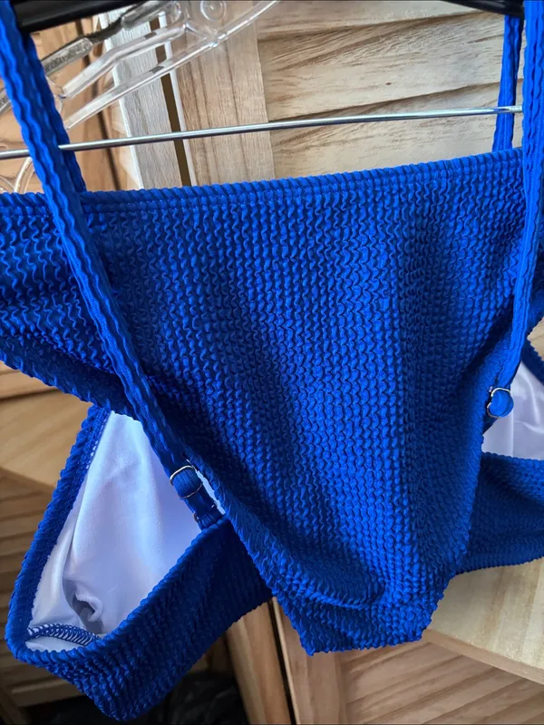 Textured Royal Blue Bikini Medium NWOT - Image 6