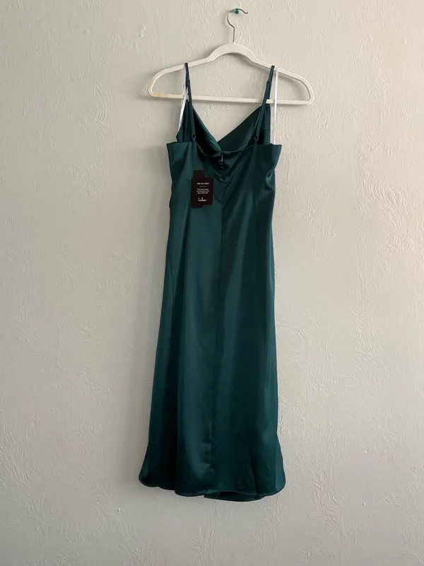 Lulus Midi Dress Green Emerald - Image 2