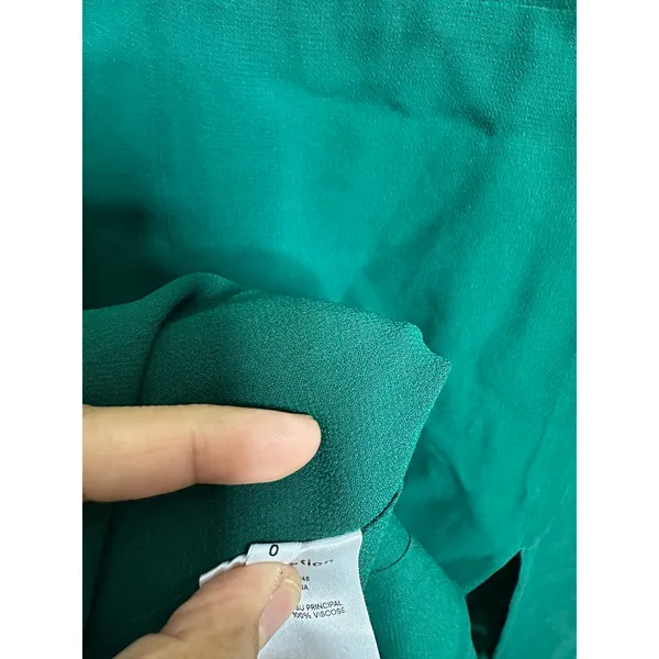 Reformation Juliette Dress in Emerald Green size 0 Sweetheart Tie Strap Mid Slit - Image 12