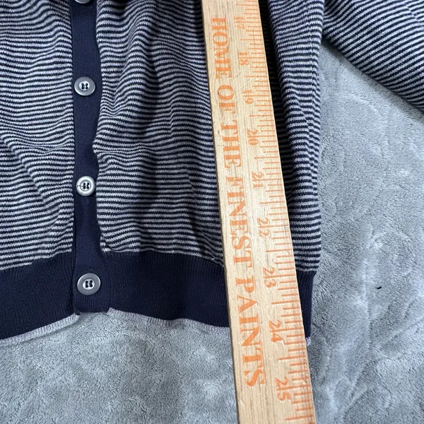 VTG Paul Costelloe Sweater Womens Large Striped Long Sleeve Button Up Old Money - Image 5