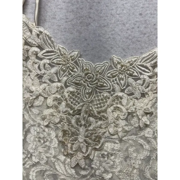 Vintage Y2K Cinema Etoile Lace Camisole Tank Cream Layering Coquette Fairy - Image 2