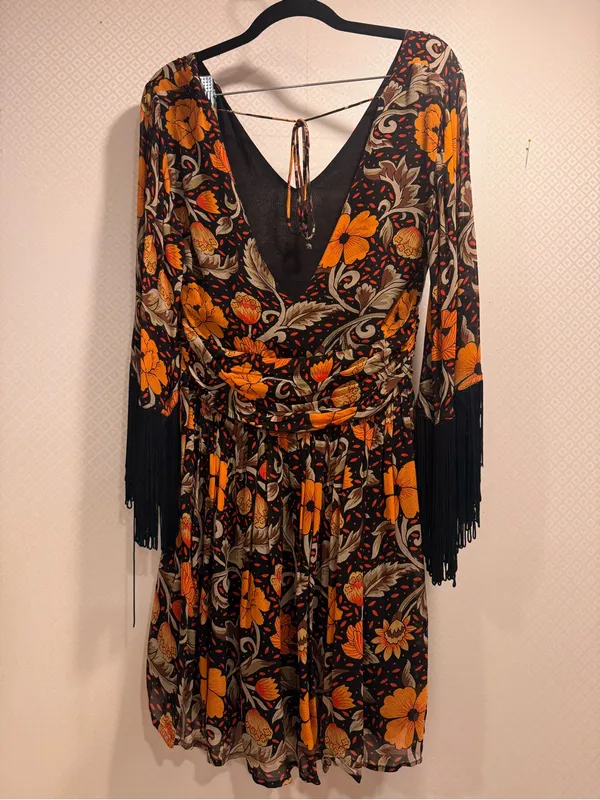 VERB Floral Fringe Mini Dress by Anthropologie Size S - Image 5