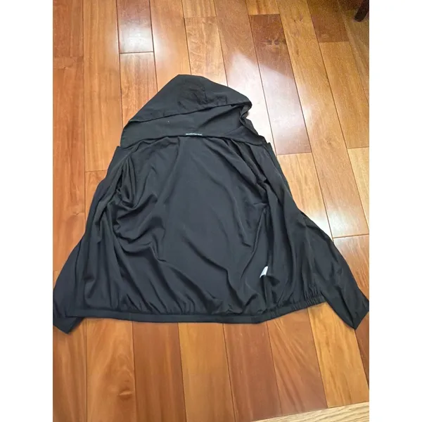Brandy Melville Windbreaker Women Black Malibu‎ California Graphic Hoodie OS - Image 7