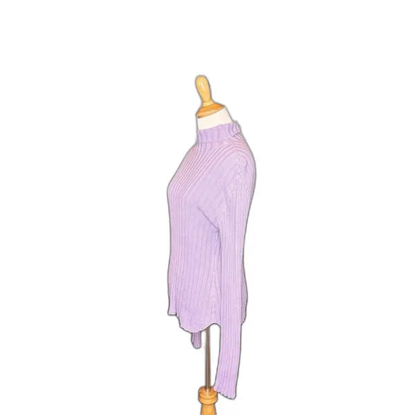 Banana Republic Turtle Neck Lavender Purple Sweater Size Large Womens Cotton - Image 2