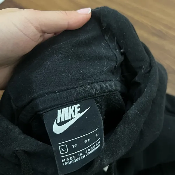 Nike Black Team Club Pullover Hoodie Sweatshirt Size XS - Image 5