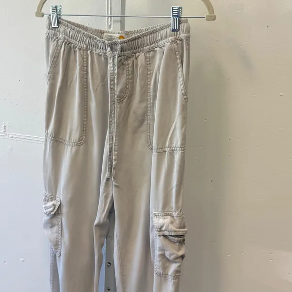 C&C California Women's Lyocell Cargo Jogger Pants Gray Small Utility Relaxed Fit - Image 3