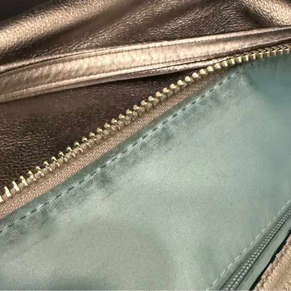 COACH 18996 Poppy Metallic Silver Leather Hippie Shoulder Crossbody Bag - Image 14