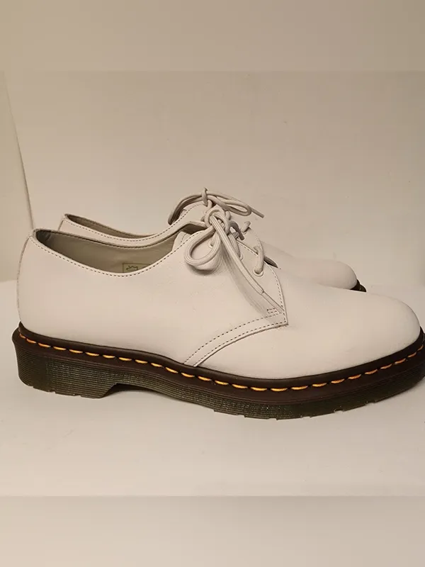 Dr. Martens Dr. Martens Iced Dove White Leather 1461 Women's Oxford Shoes Sz 11 - Image 11