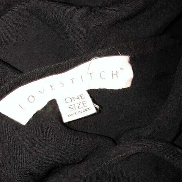 Love stitch one size black oversized kimono dress - Image 3