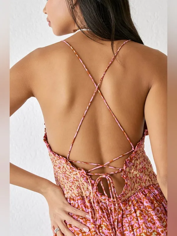 Free People Pink One I Love Midi Dress - Image 3