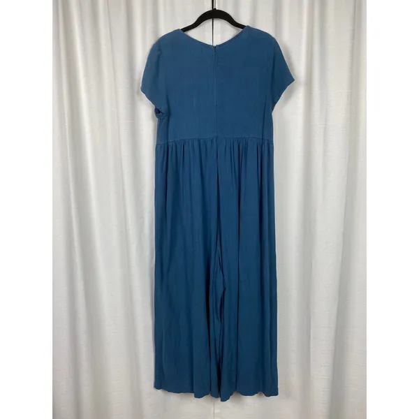 Natural Life Blue Avery Wide Leg Linen Blend Jumpsuit Sz.XS/S - Image 10