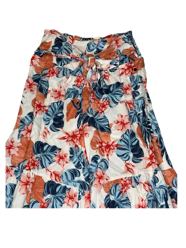 Roxy ✿ Saturated Floral Print Wide Leg Beach Pants ✿ Red White + Blue ✿ Small - Image 5