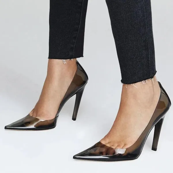 NEW Good American CINDER-F*CKING-RELLA PUMP Light Smoke - Image 4