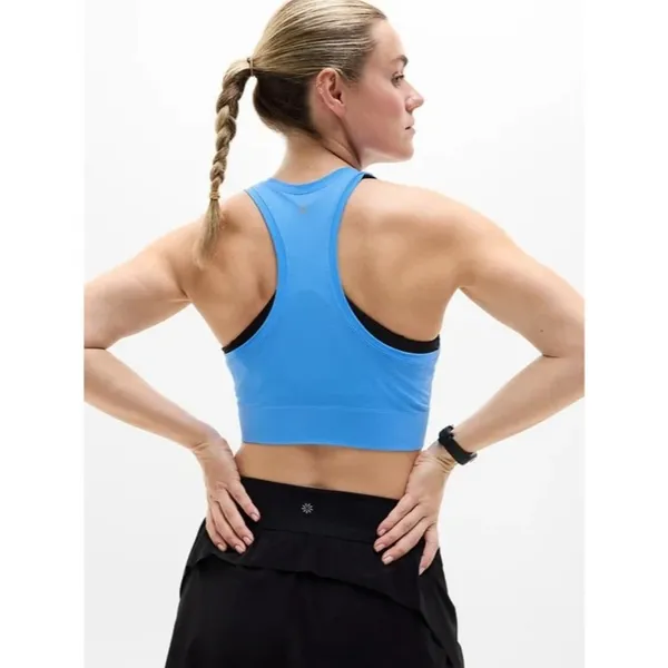 New Athleta M Momentum Flex Ultra Crop Tank Cornflower Blue Medium - Image 5