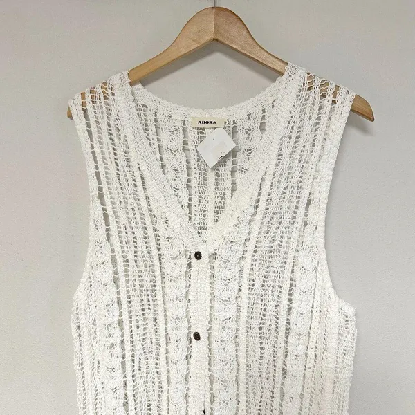 *NEW* Adora Knit Cardigan White Size undefined - Image 5