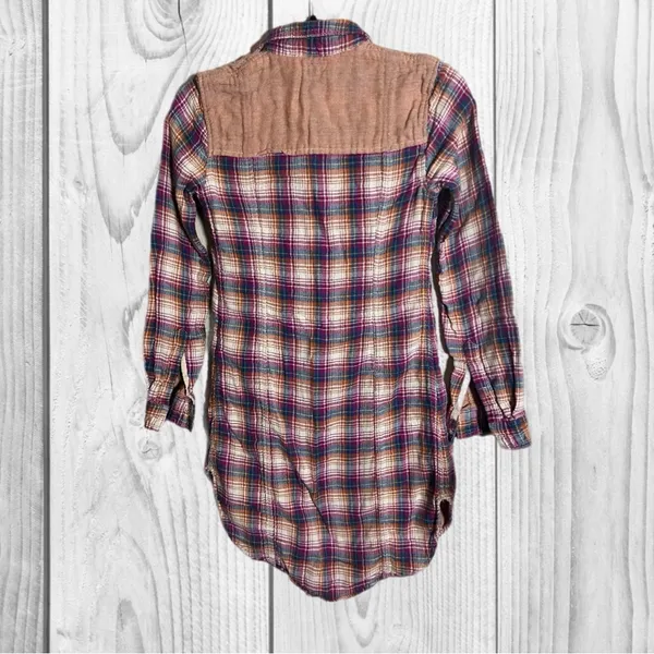 Aritzia Wilfred Plaid Button-Up Shirt with Pink Accents size XS Bohemian‎ western - Image 6