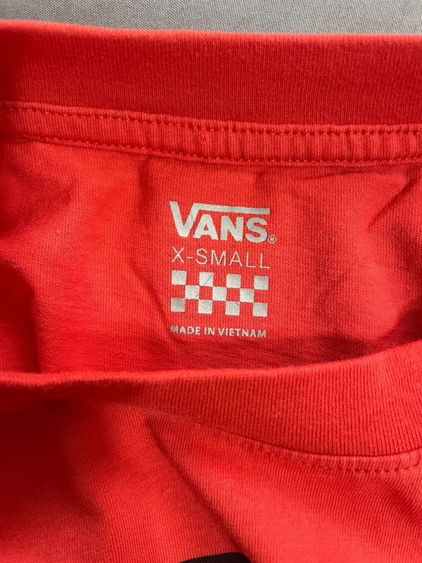 Vans Red Avenue Long Sleeve Crop Top - Image 2