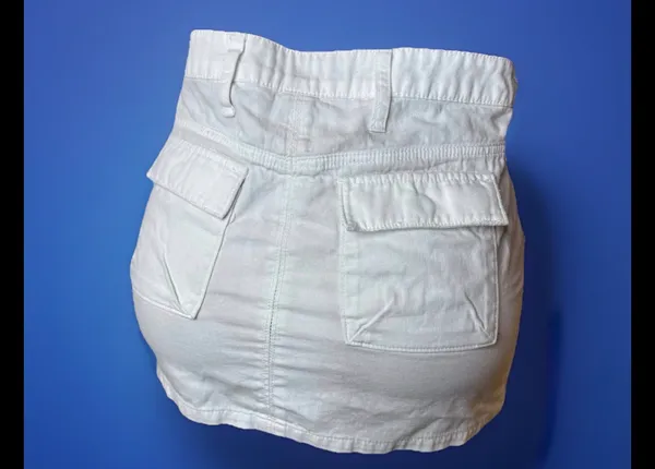 White cargo mini skirt - Image 4