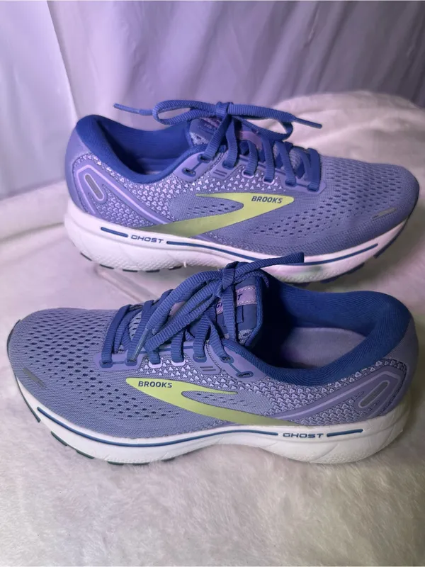 Brooks Ghost Women's Running Shoe - Lavender/Green - Image 2