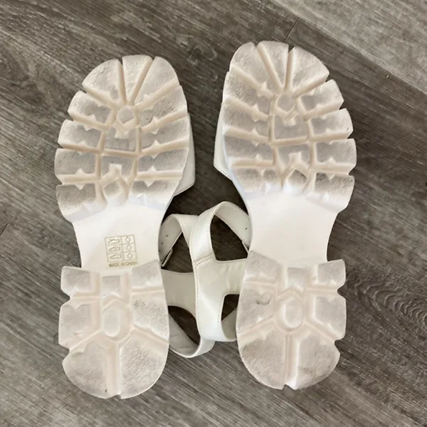 Dream Paris 90s y2k chunky white lug sole sandals 9 - Image 8