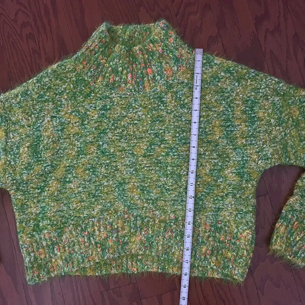 Free People Women's Stardust Pullover Lemon Lime Green Combo S - Image 9