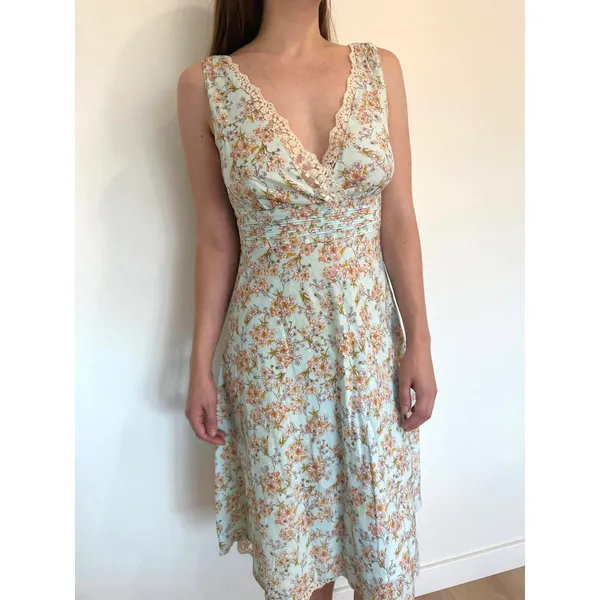 Light Blue Floral Speechless Prairie Cottagecore Dress - Image 9