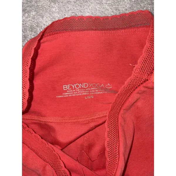 Beyond Yoga Spacedye Allure High Waisted Leggings Red Ash‎ Heather L Lace Trim - Image 3
