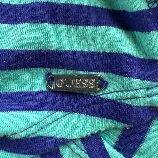 Guess green and blue striped racerback sleeveless stretchy tank top women's XS - Image 7
