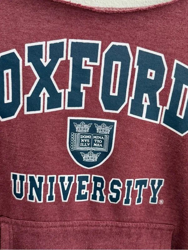 Oxford University Off the Shoulder Sweatshirt - Image 8