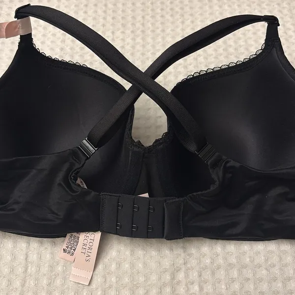 NEW! $50 VICTORIA’S SECRET 32D Lightly Lined Demi Bra BLACK Padded Underwire - Image 5