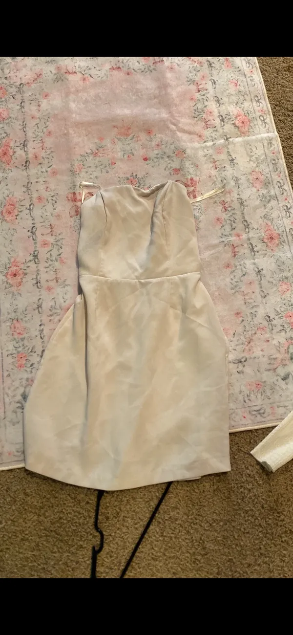 & Other Stories Strapless white dress - Image 2