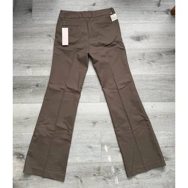 Vintage Y2K Uniqlo Style Up Flare Pants Women's 28 Dark Brown NWT Japan - Image 3