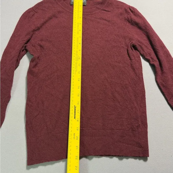Italian yarn filpucci Banana-republic Women's Burgundy sweater wool cashmere - Image 5