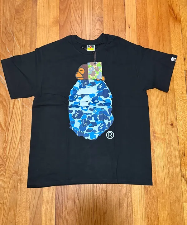 Ape (bathing) ape blue camo black T-shirt M NWT - Image 3
