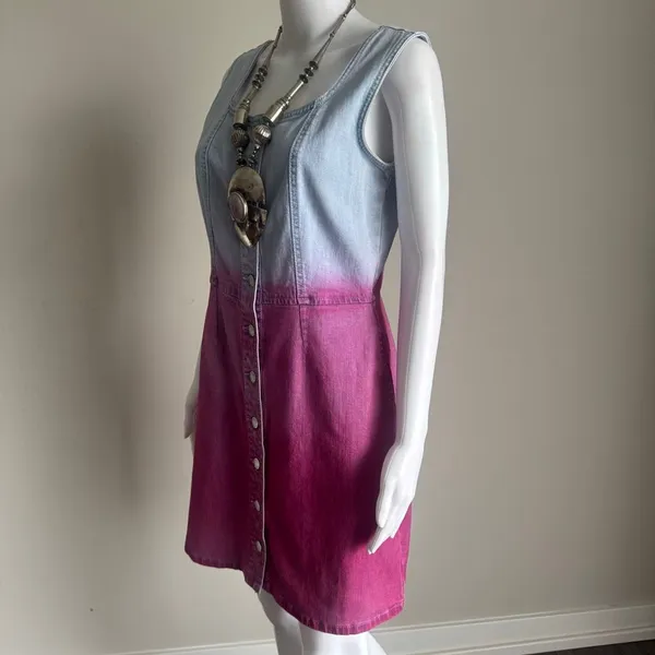 Jordache Vintage Ombré Denim Dress Size S NWOT - Image 6
