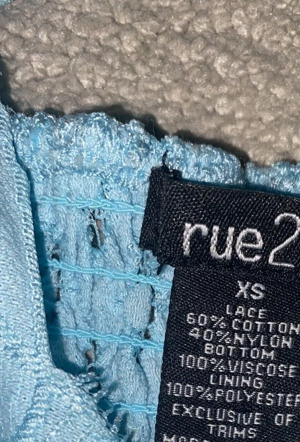 Rue21 Maxi Long Dress Blue XS lace - Image 5
