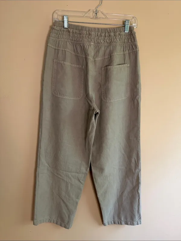 aerie Wide-Leg Drawstring Pants in Taupe - Image 5