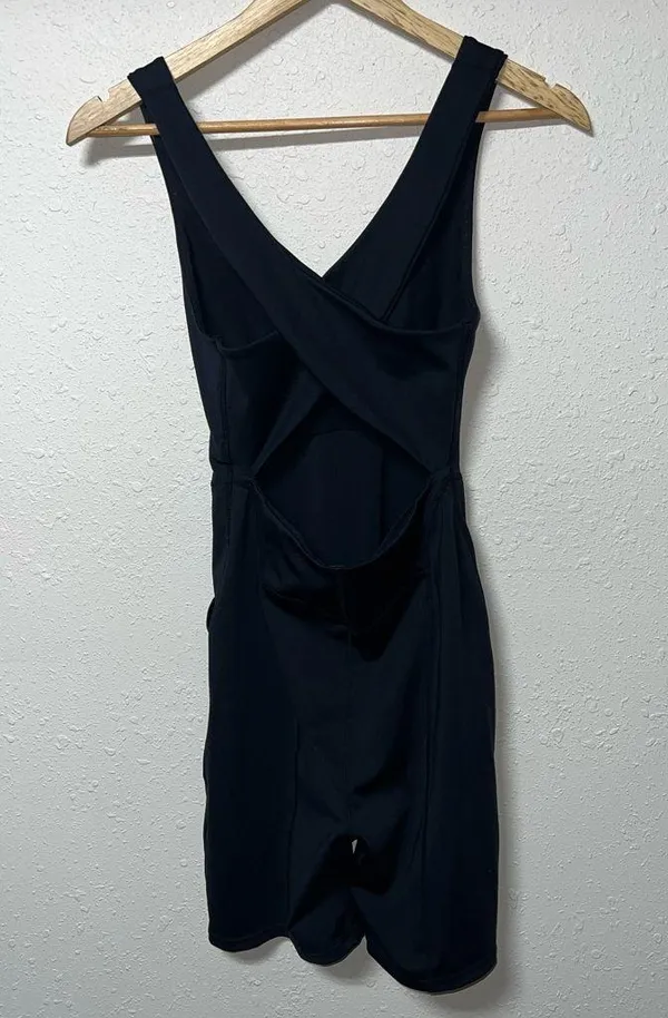 FP Movement Black V-Neck Jumpsuit with Wide‎ Straps - Image 2