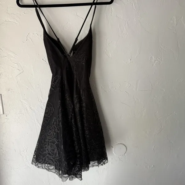 Jump Apparel Dress Vintage Y2k 5/6 Black Fit‎ and Flare Glitter Fairy Whimsigoth - Image 7