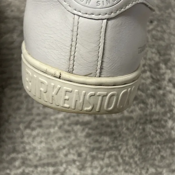 Birkenstock Bend Low Shoes Womens 7 White Leather Sneakers 38 Casual Lace Up - Image 9