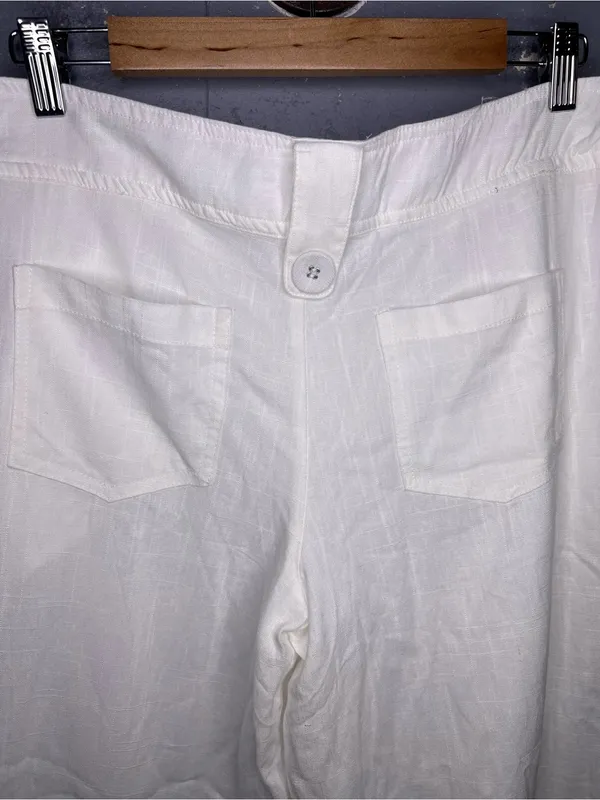 Princess Polly Pedra Linen Blend Wide Leg Pants Size 8 - Image 7