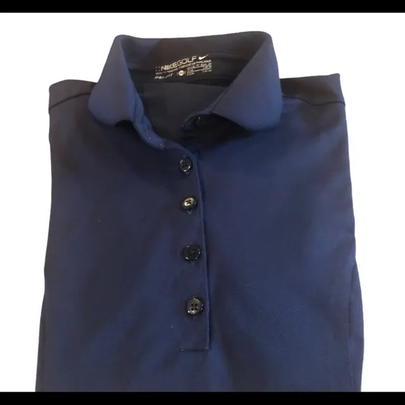 Nike Golf Navy Dri Fit Golf Polo SS Shirt Top XS/2 - Image 2