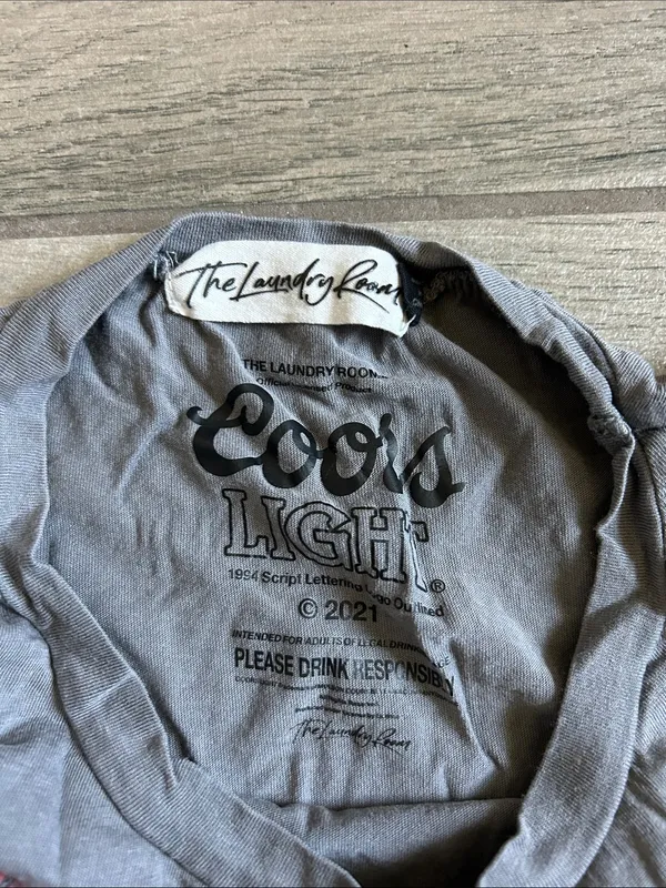 The Laundry Room Coors Light Graphic Tee in Gray and Red - Image 2
