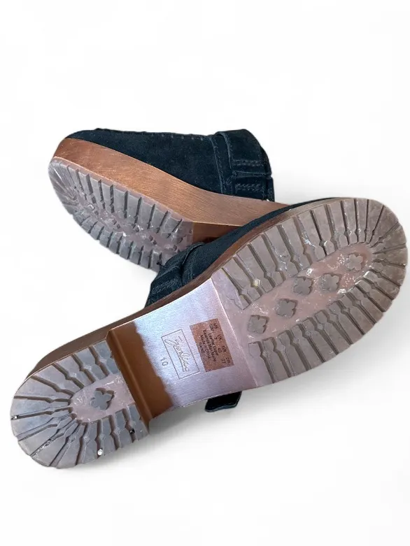Zodiac Black Suede Slip-On Platform Clog Mules Block Heel Retro Women’s Size 10 - Image 7
