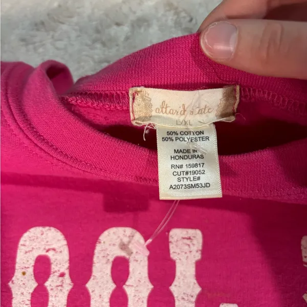 Altard state crewneck pink cool it cowboy large/xlarge - Image 5