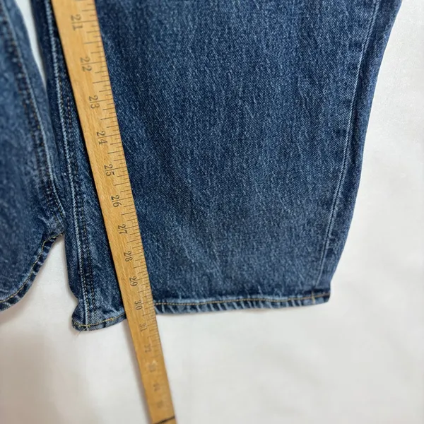 Old Navy Extra High-Rise Sky-Hi Wide Leg Jeans Dark Wash Blue Stretch‎ Size 14 - Image 5