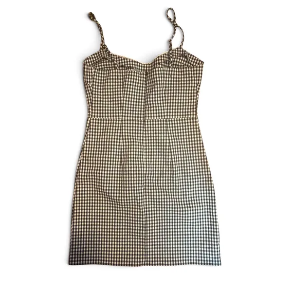 Urban Outfitters Southold‎ Gingham Mini Dress Black Multi Checkered Size M NWOT - Image 4