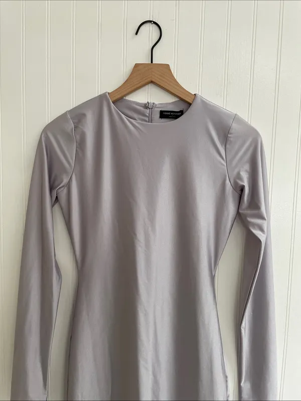 NAKED WARDROBE Figure U Out Mini Dress Long Sleeve Bodycon Size L NWT - Image 5